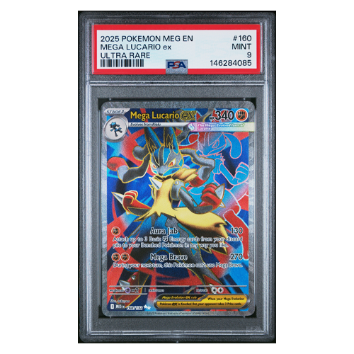 PSA 9 Pokemon Me01: Mega Evolution Holo Mega Lucario ex 160/132