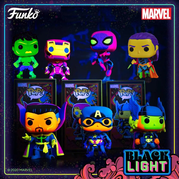 Funko Pop! Marvel:  BlackLight Collection