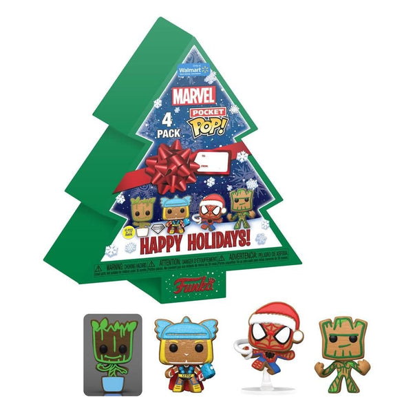 Funko Marvel - Christmas Tree Holiday Box Pocket Pop!   4-Pack