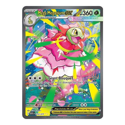 Pokemon Ascended Heroes Mega Meganium Ex #272 Special Illustration Rare