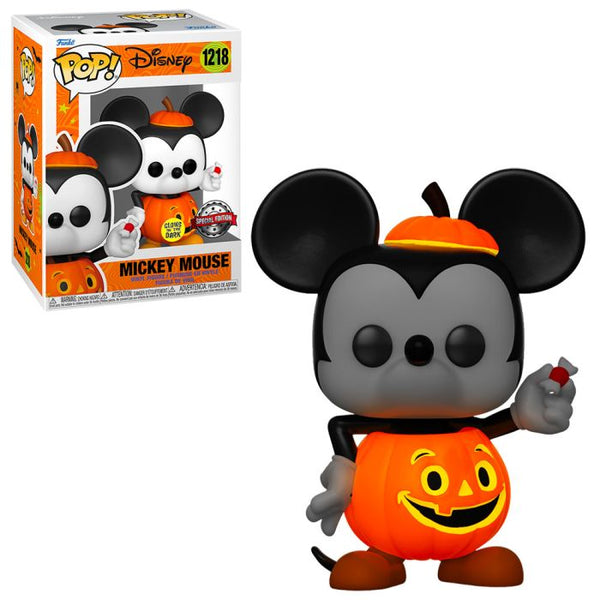 Funko Pop Disney :Halloween Pumpkin Mickey Mouse  (Trick or Treat ) Glow in the Dark)