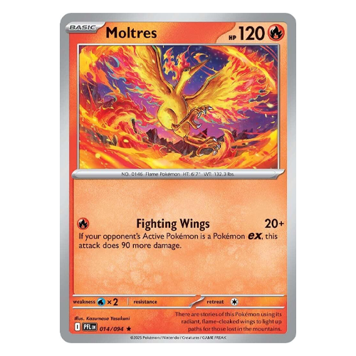 Pokemon TCG Me02: Phantasmal  Moltres 014/094 Flames Holo Rare