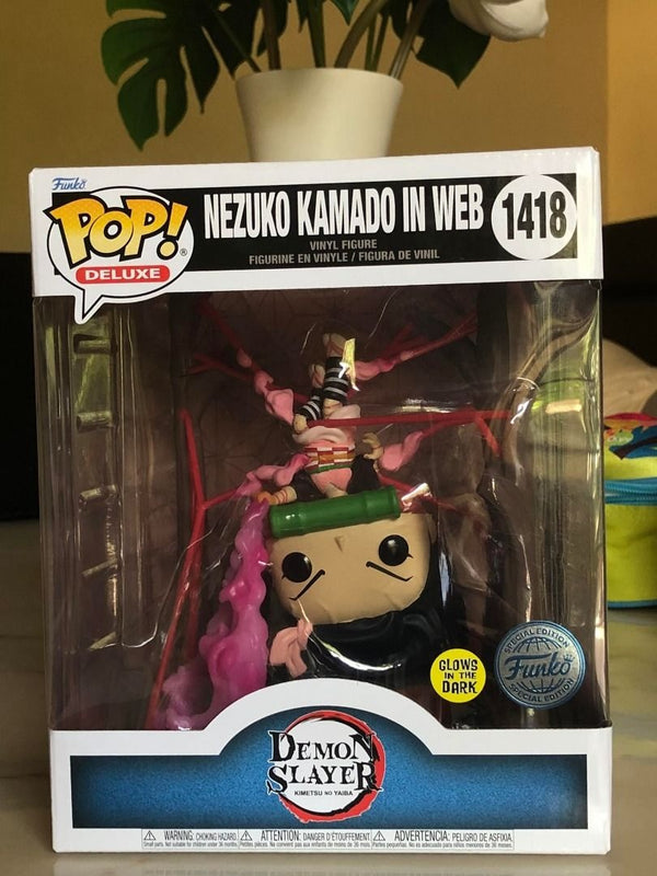 Funko Pop Deluxe Animation Demon Slayer - Nezuko Kamado in Web Glow in the Dark