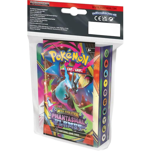 Pokemon Tcg Mega Evolution Phantasmal Flames Pack + Mini Portfolio