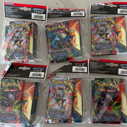 Pokemon Tcg Mega Evolution Phantasmal Flames Pack + Mini Portfolio
