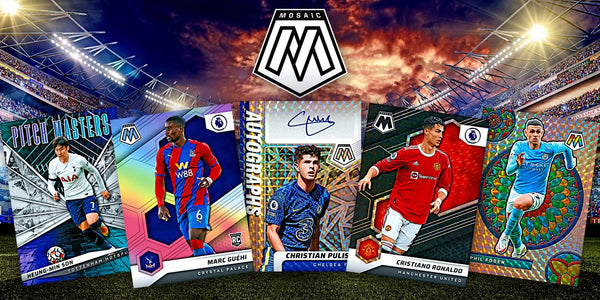 2021-22 Panini Mosaic Premier League Soccer Hobby Box (10 Packs/15 Cards:1 Auto)