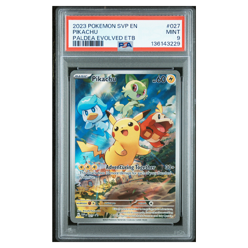 2023 PSA 9 Pokemon Svp En-Sv Paldea Evolved Black Star Promo Pikachu #027