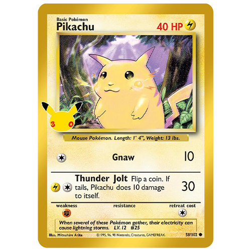 Pokemon 30th Celebration Pikachu #58 NM