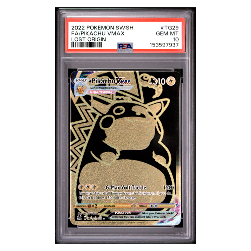 Psa 10 Pokemon Swsh11: Lost Origin Pikachu VMAX TG29/TG30(Secret) Gem Mint