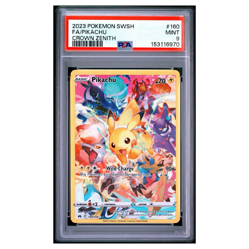 PSA 9 Pokemon Crown Zenith Pikachu Full Art #160/159 EN Secret Rare