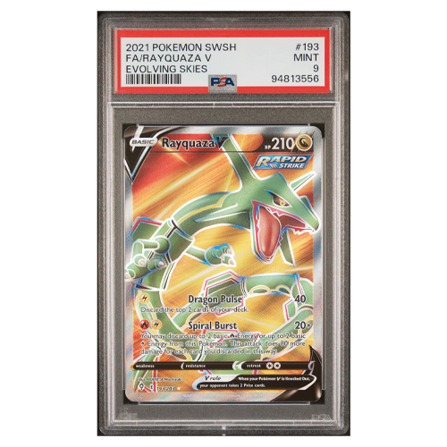 PSA 9 Pokemon Evolving Skies RAYQUAZA V #193/203