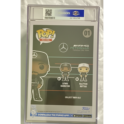 PSA 9 Graded Funko Pop Racing F1  Amg Mercedes Lewis Hamilton #01