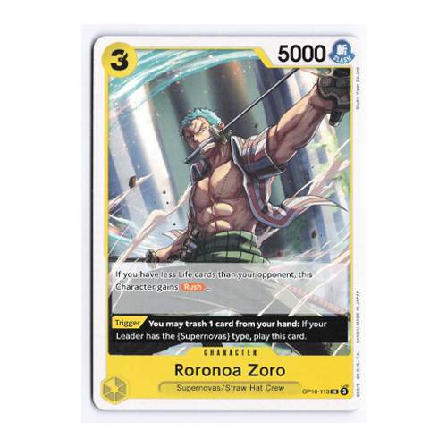 One Piece TCG OP10-113 Roronoa Zoro (UC) English
