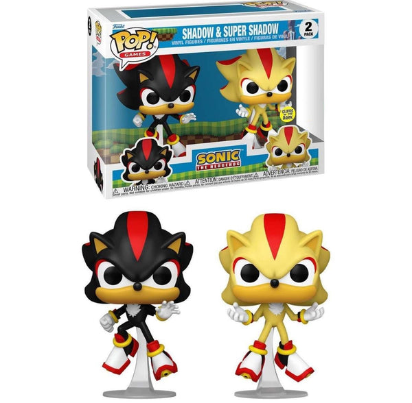 ألعاب فانكو بوب! (عبوة من قطعتين) سونيك القنفذ - شادو وسوبر شادو المتوهج في الظلام