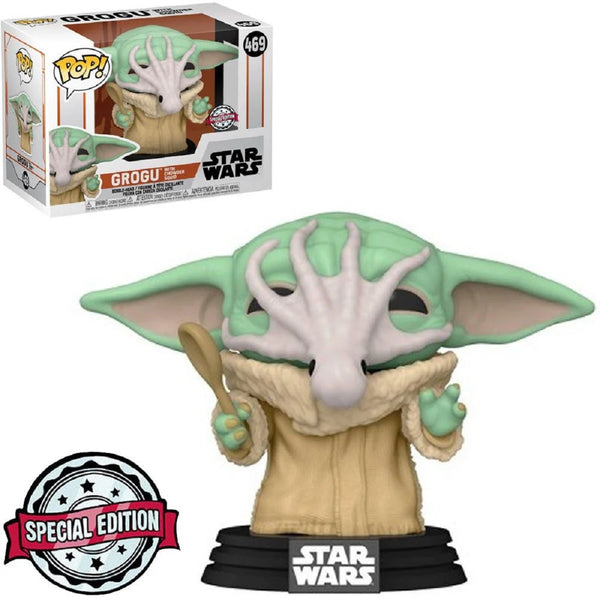 Funko Pop Star Wars: The Mandalorian - Grogu (The Child) with chowder squid #469