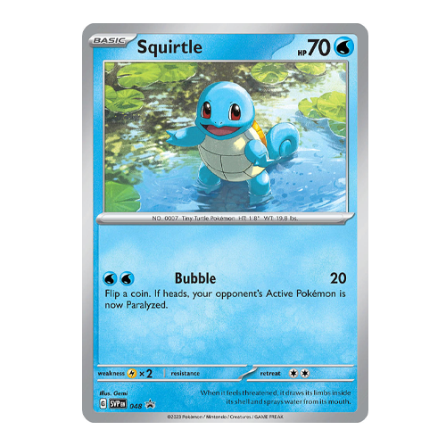 Pokemon Squirtle Holo SV: Scarlet & Violet 151 Promo Cards #048 Holo