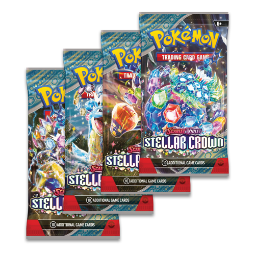 بوكيمون TCG: مجموعة بطاقات التعزيز ذات الأكمام النجمية القرمزية والبنفسجية (١٠ بطاقات) 