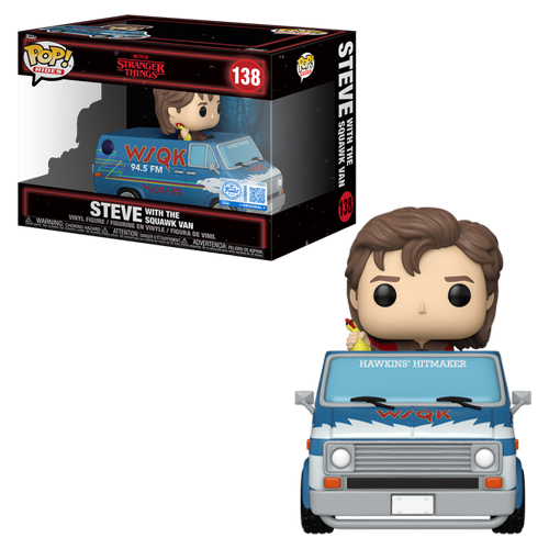 Funko Pop Television Rides Deluxe-Stranger Things Season 5 - Steve with Squawk Van