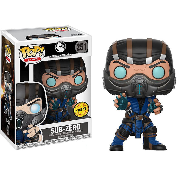 Funko Pop Games : Mortal Combat - Sub-zero #251 (vaulted)(CHASE) (Ice Ball) Limited edition