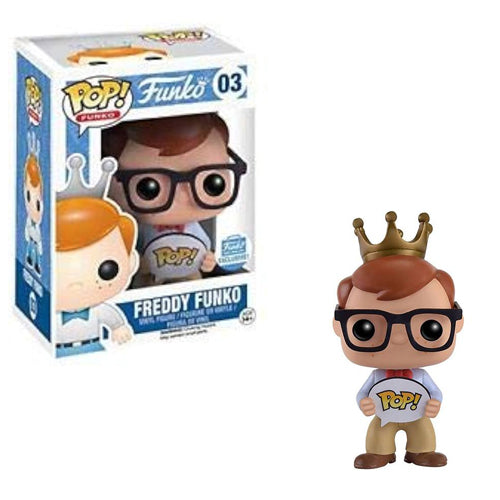 Freddy Funko 03 With Pop Sign and glasses(Nerd) (funko shop exclusive)