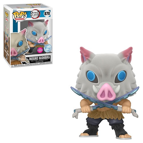 Funko Pop Animation -Demon Slayer - Inosuke Hashibira with Blades Crossed (Flocked)