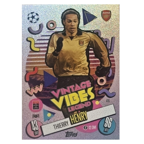 Topps Match Attax 2024/2025 Thierry Henry Vintage Vibes Legend Arsenal 24/25 # 416