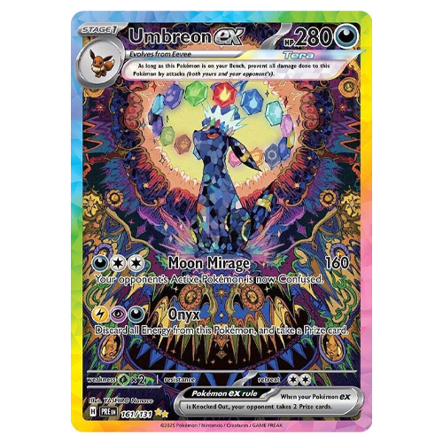 Pokemon Scarlet & Violet Prismatic Evolutions Umbreon EX #161 Special Illustration Rare (NM)
