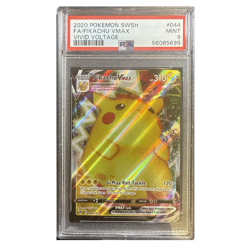 PSA 9 Pokemon Pikachu VMAX 044/185 Swsh04: Vivid Voltage Holo